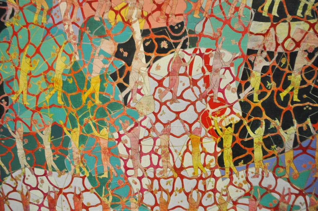 Détail du magnifique triptyque de Roya Akhavan, salle 2